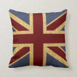 Rustic Chic Union Jack Cushion<br><div class="desc">Union Jack Flag in Rustic Chic Red and Blue</div>