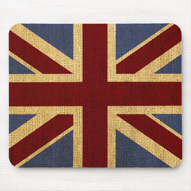 Rustic Chic Union Jack Mouse Pad (Front)