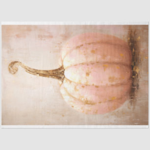 Rustic Chic Vintage Pink Pumpkin Decoupage Tissue Paper