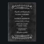 Rustic Chic Wedding Invitation - Black<br><div class="desc">This Rustic Chic collection adds a couture-vintage touch to your wedding stationery. Custom colours and matching products are available upon request.</div>