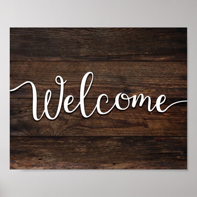 Rustic Chic WELCOME Sign Print (Front)