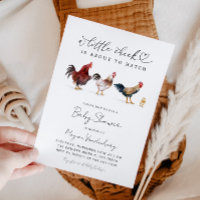 Rustic Chicken Baby Shower Invitation