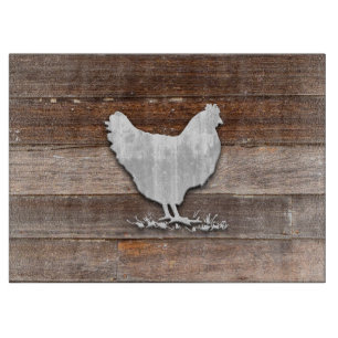 Rustic Chicken (Brown Boards) Cutting Board