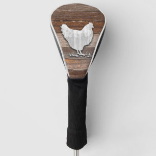 Rustic Chicken (Brown Boards) Golf Head Cover