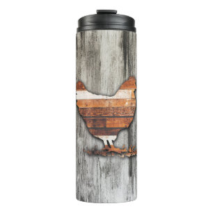 Rustic Chicken (Brown) Thermal Tumbler