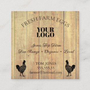 Rustic Chicken Egg Farmer Business Card   Poultry 