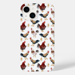 Rustic Chicken Pattern Case-Mate iPhone 14 Case