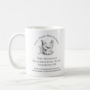 Rustic Chicken Script Family Farm Business Coffee Mug