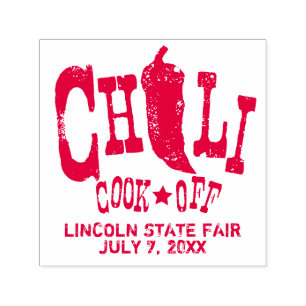 Rustic Chilli Cook Off Competition Self-inking Stamp