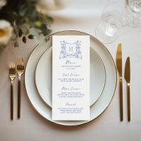 Rustic Chinoiserie Bow Floral Crest Baby Shower