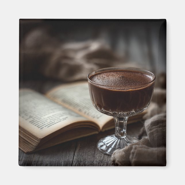 Rustic Chocolate Reading Moment Magnet (Front)