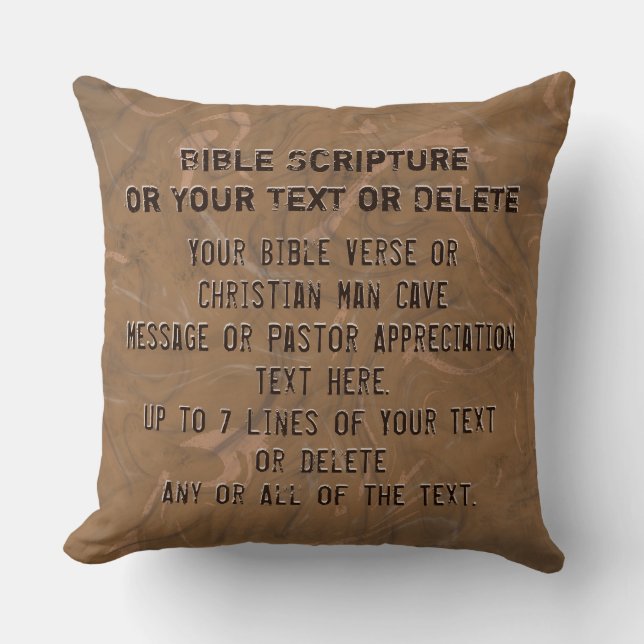 Rustic Christian Decor, Pastor Appreciation Gifts Cushion (Front)