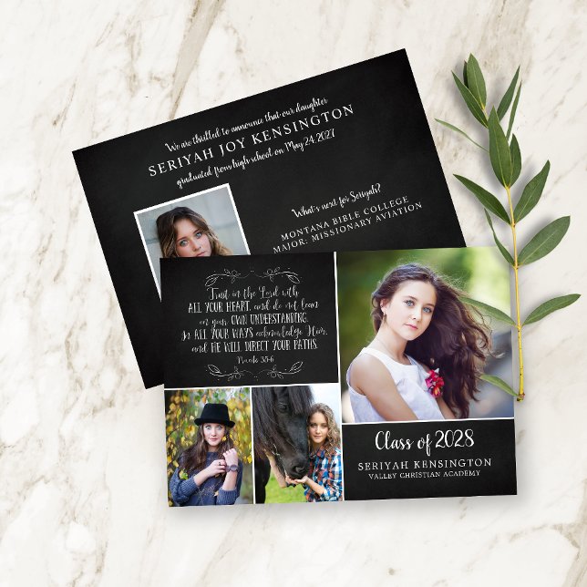 Rustic Christian Graduation Announcement Verse (Creator Uploaded)