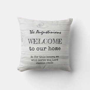 Rustic Christian WELCOME Cushion