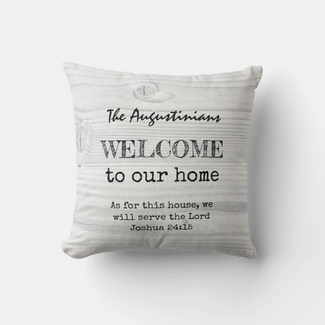 Rustic Christian WELCOME Cushion (Front)