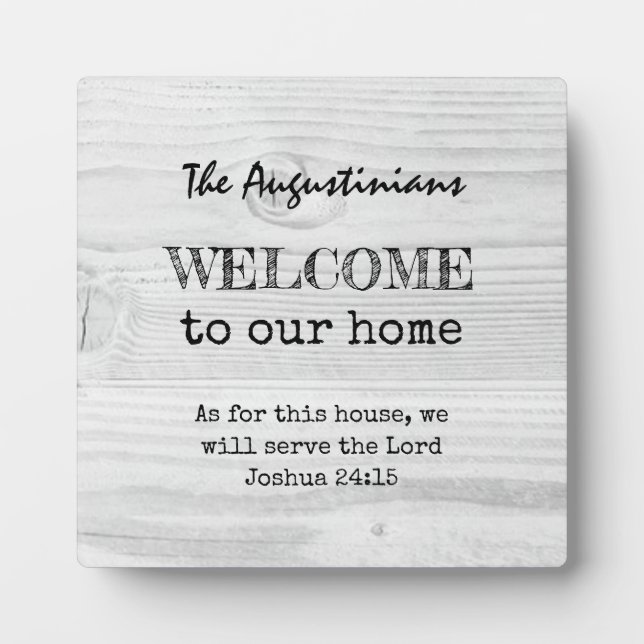 Rustic Christian WELCOME Plaque (Front)