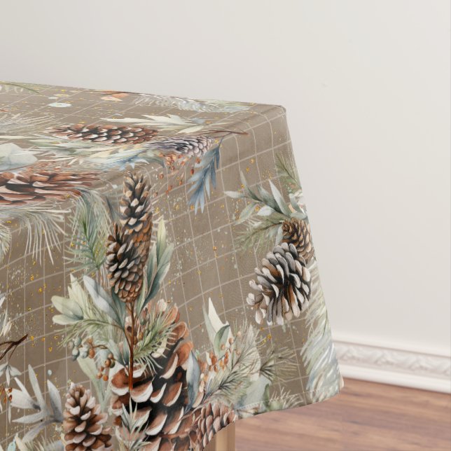 Rustic Christmas Boho Pattern  Tablecloth (In Situ)