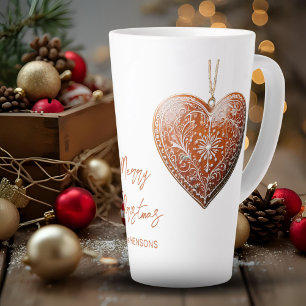 Rustic Christmas Cookie Decorated Traditional Latte Mug