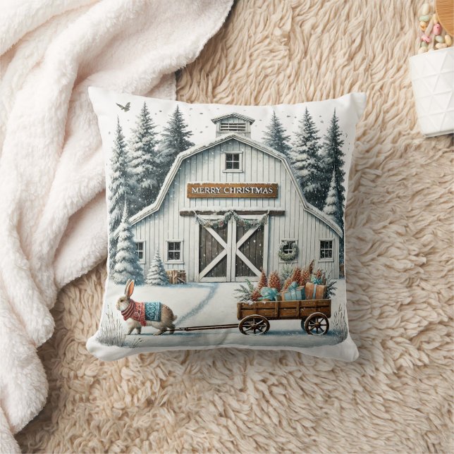Rustic Christmas Cushion (Blanket)