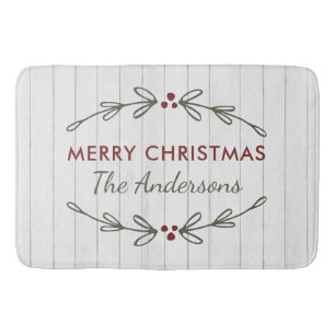 Rustic Christmas Custom Country Bath Mat