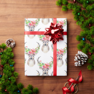 Rustic Christmas Deer Wrapping Paper