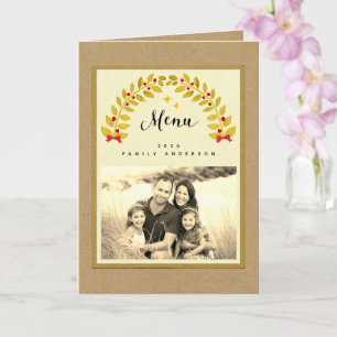 rustic christmas dinner party template menu