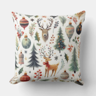 Rustic Christmas Forest Cushion