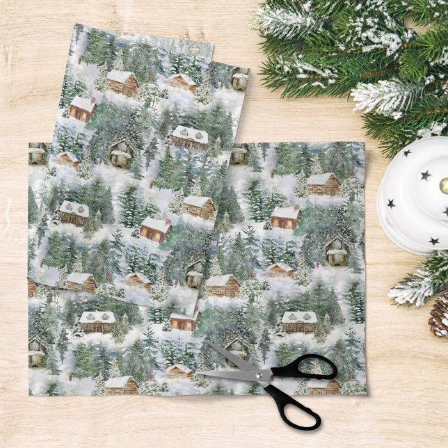 Rustic Christmas Forest Decoupage Tissue Paper (Creator Uploaded)