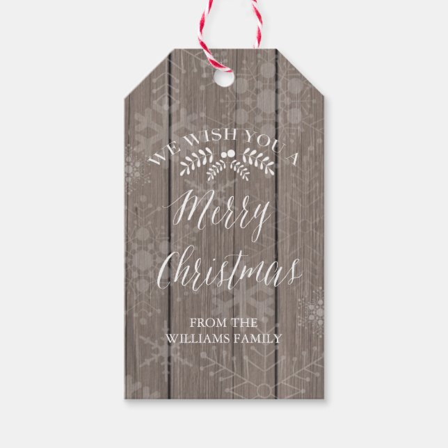 Rustic Christmas Gift Tags (Front)