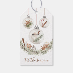 Rustic Christmas Hanging Ornaments Gift Tag
