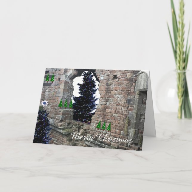 Rustic Christmas Holiday Card (Front)