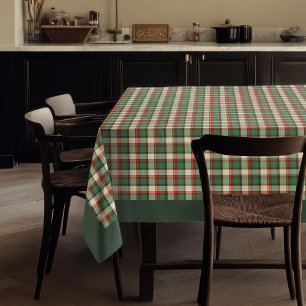 Rustic Christmas in Timeless Tartan Plaid Pattern Tablecloth