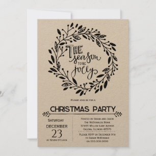 Rustic Christmas Invitation