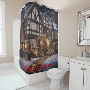 Rustic Christmas Magic Shower Curtain