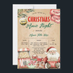 Rustic Christmas Movie Night Popcorn Santa Party Invitation<br><div class="desc">EDITABLE Rustic Christmas Movie Night Popcorn Santa Party Invitation
Elegant Holiday Movie Party Winter Outdoor Popcorn Movie Night Party</div>