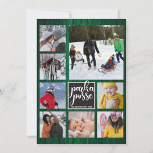 Rustic Christmas 🎄 Parka Posse Barn Wood Card