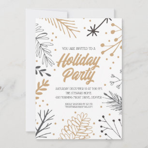 Rustic Christmas Party Invitation