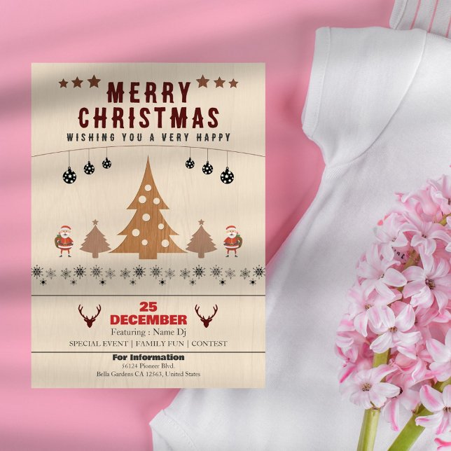 Rustic Christmas Party Invitation (Creator Uploaded)