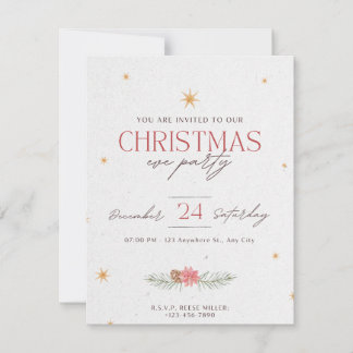 Rustic Christmas Party Invitation | Cosy Holiday