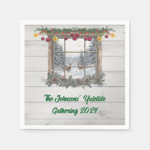Rustic Christmas Party Napkin