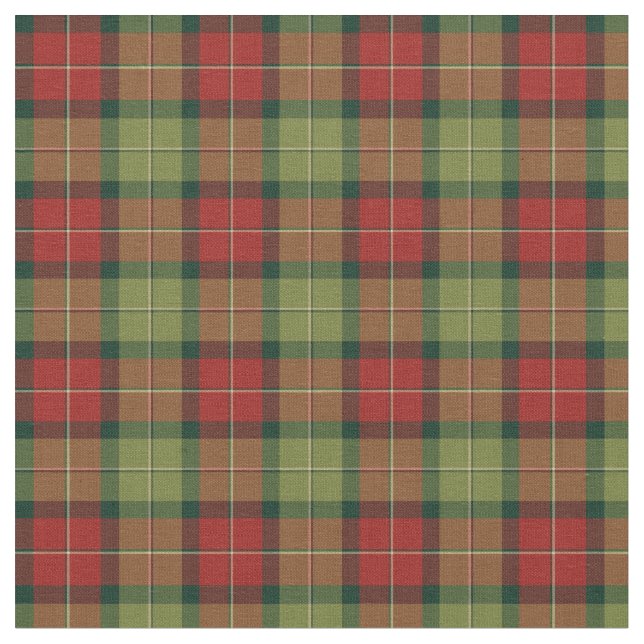 Rustic Christmas Plaid Fabric (Close Up)