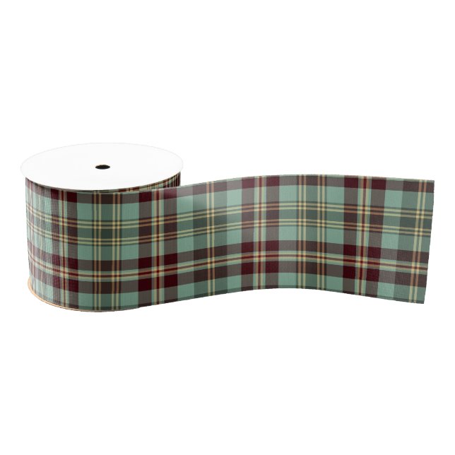 Rustic Christmas plaid tartan pattern Grosgrain Ribbon (Spool)