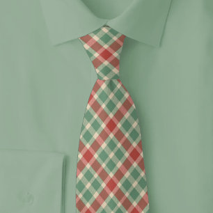 Rustic Christmas Plaid Tie