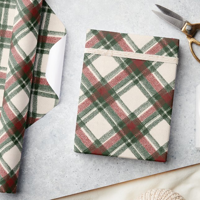 Rustic Christmas Plaid Wrapping Paper (Creator Uploaded)