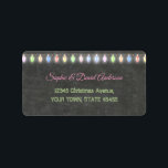 Rustic Christmas Potluck Chalkboard String Lights Label<br><div class="desc">Rustic Christmas Potluck Chalkboard String Lights. A colourful and joyful design to invite your friend to celebrate the season! Use Customise tool to add your Ifo,  make changes. For matching items,  please,  visit my Christmas Potluck Collection.</div>