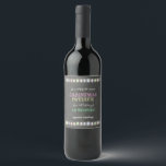 Rustic Christmas Potluck Chalkboard String Lights Wine Label<br><div class="desc">Rustic Christmas Potluck Chalkboard String Lights. A colourful and joyful design to invite your friend to celebrate the season! Use Customise tool to add your info,  make changes. For matching items,  please,  visit my Christmas Potluck Collection.</div>