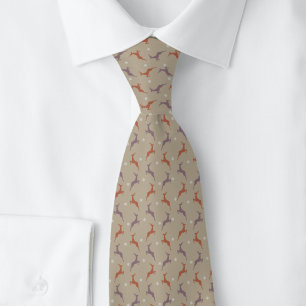 Rustic Christmas Reindeer Tie