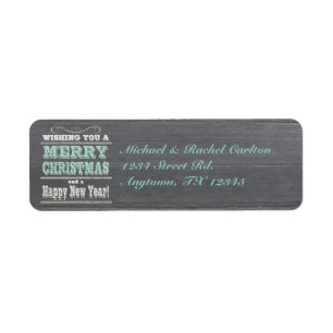 Rustic Christmas Return Address Labels