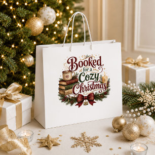Rustic Christmas Sparkly Holiday Gift Bag Design