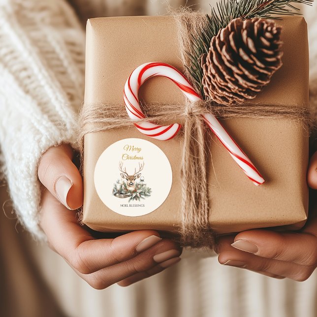 Rustic Christmas Sticker – Vintage Farmhouse Label (Creator Uploaded)